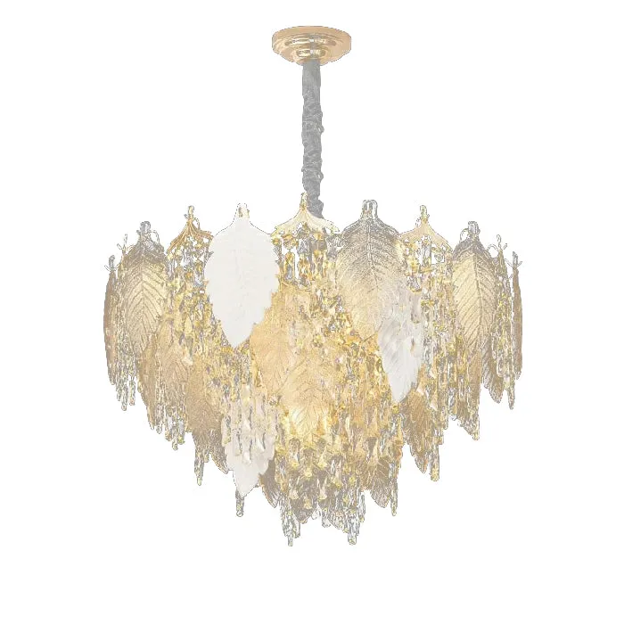 VALERIA Clear Crystal Leaf Chandelier