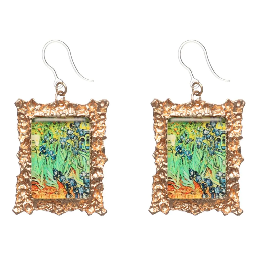 Van Gogh Framed Art Dangles Hypoallergenic Earrings for Sensitive Ears Made with Plastic Posts