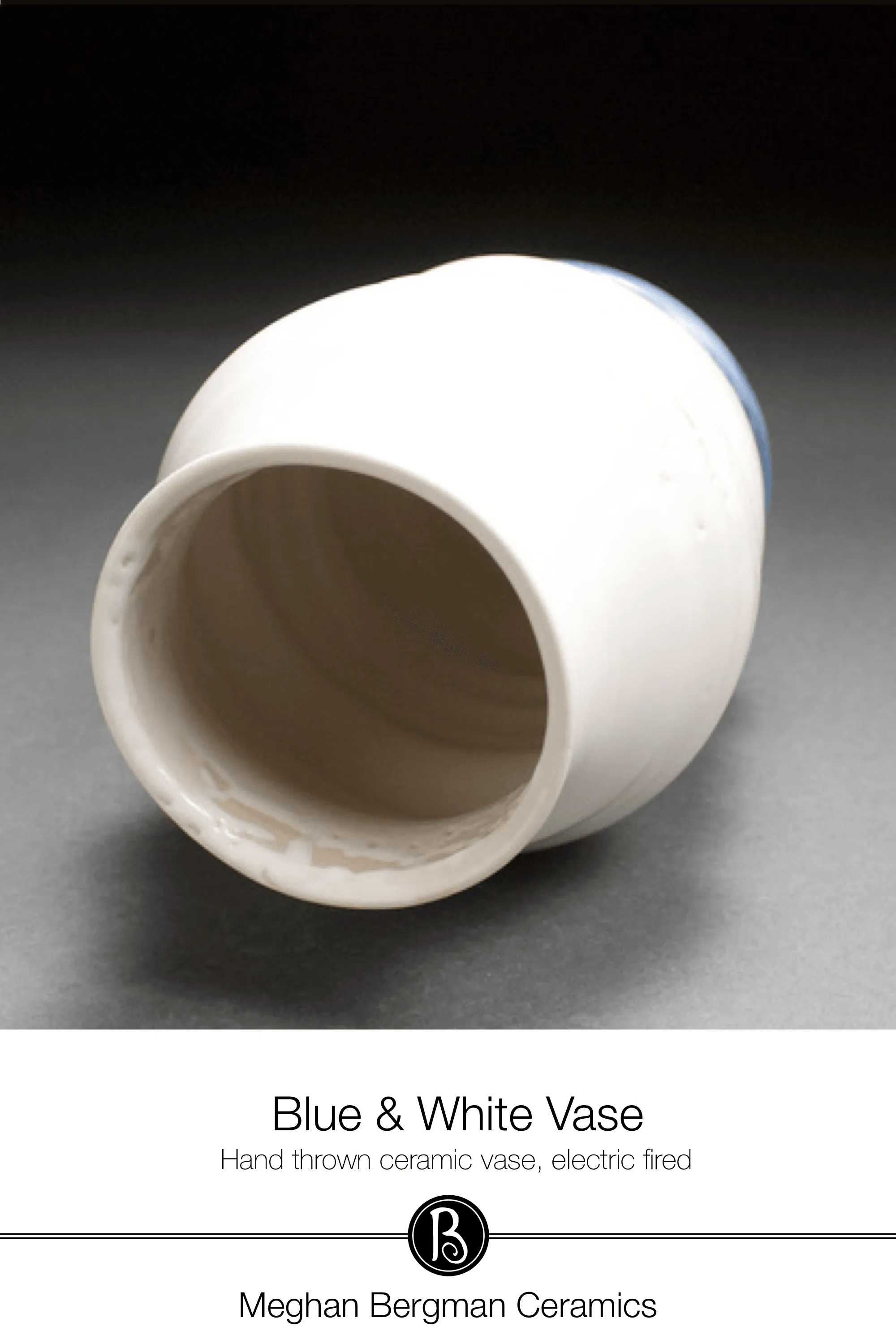 Vase - White & Blue