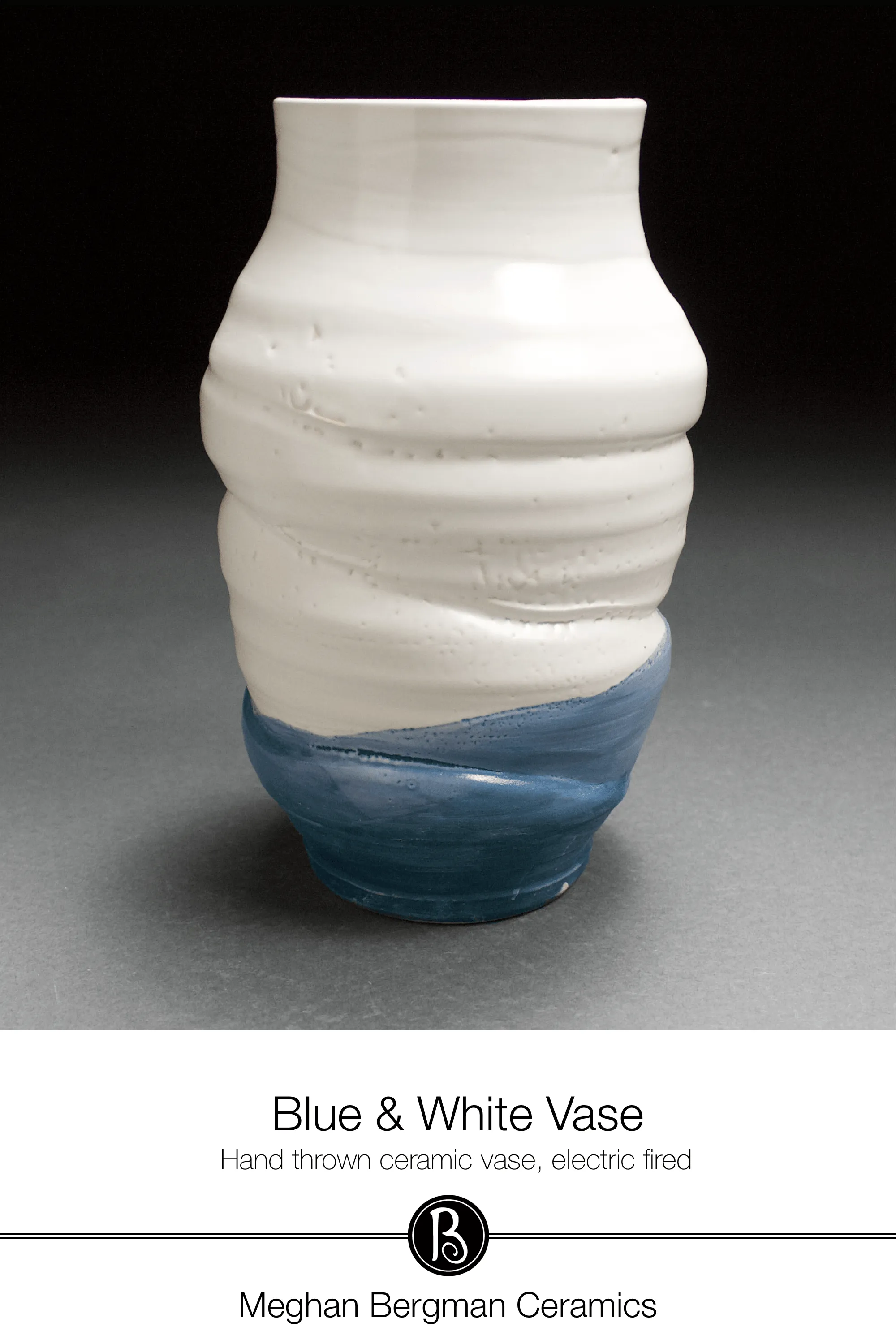 Vase - White & Blue