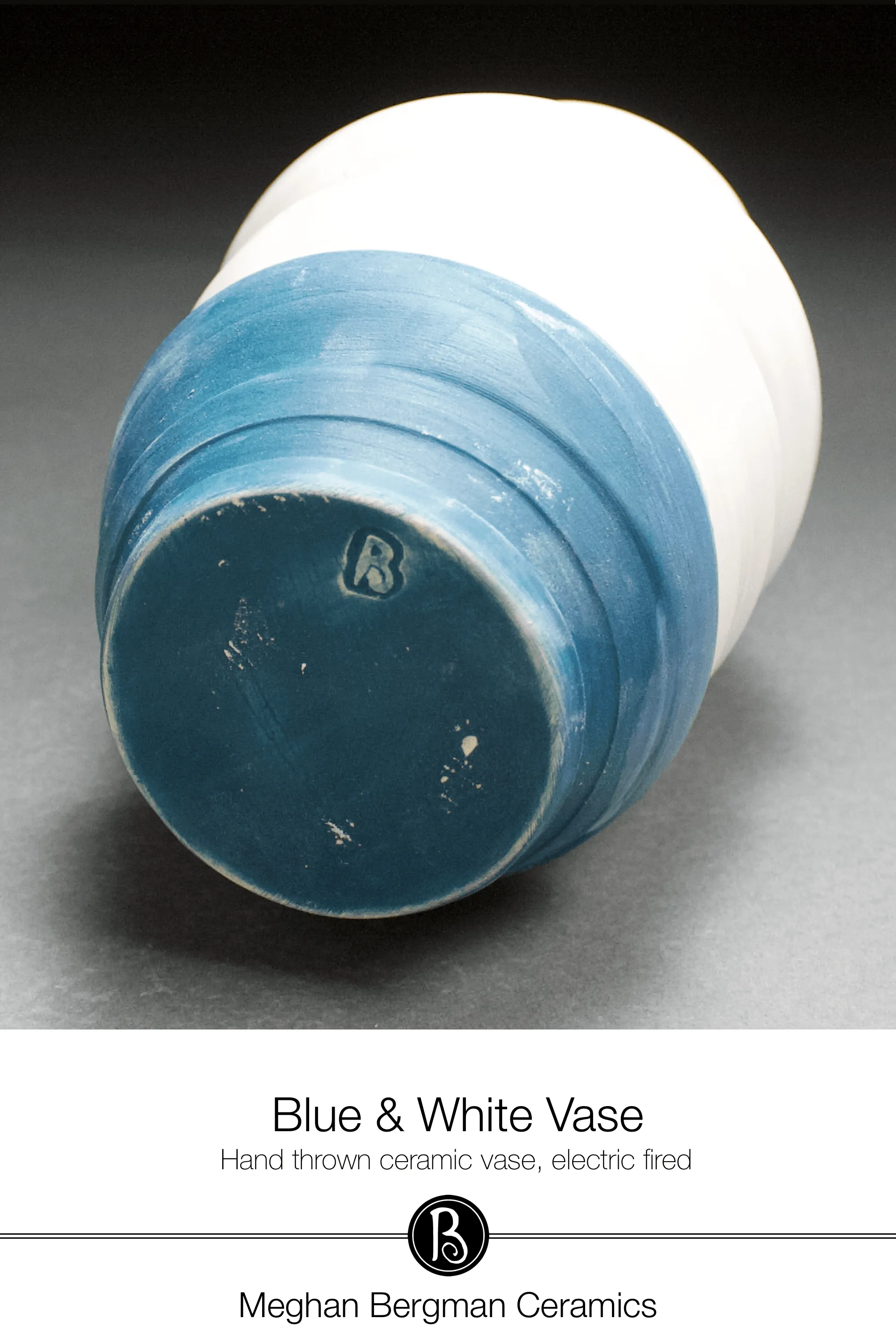 Vase - White & Blue