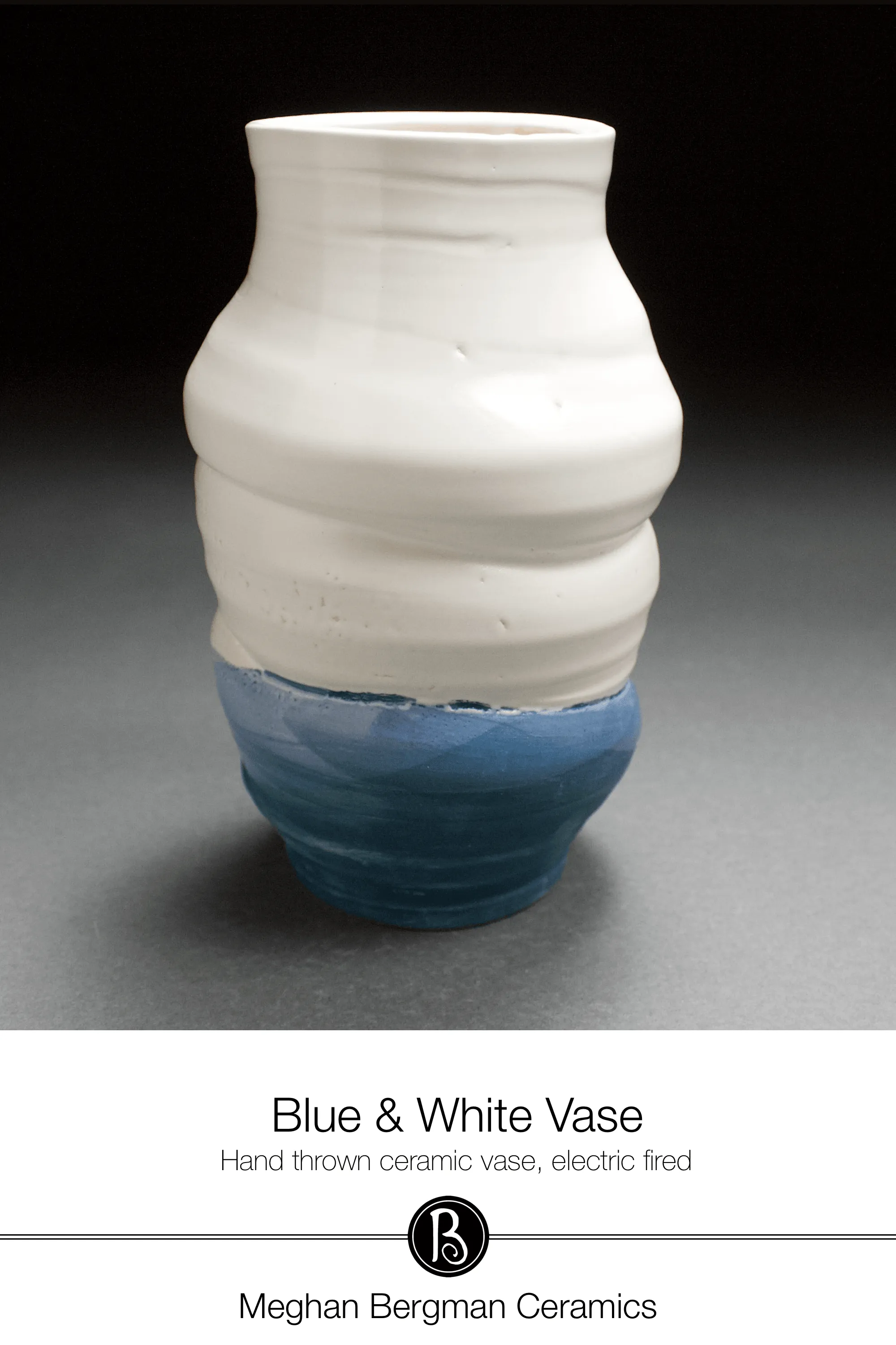 Vase - White & Blue