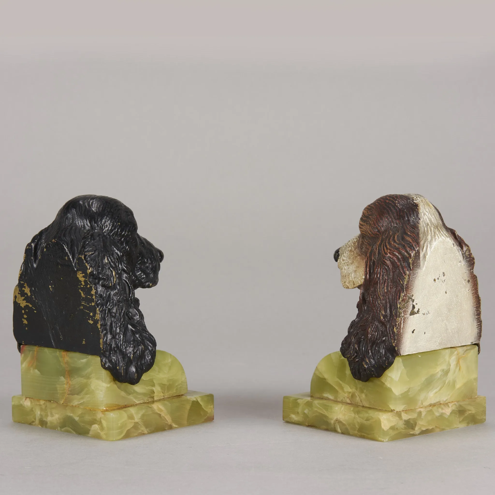 Vienna Bronze "Spaniels Bookends"