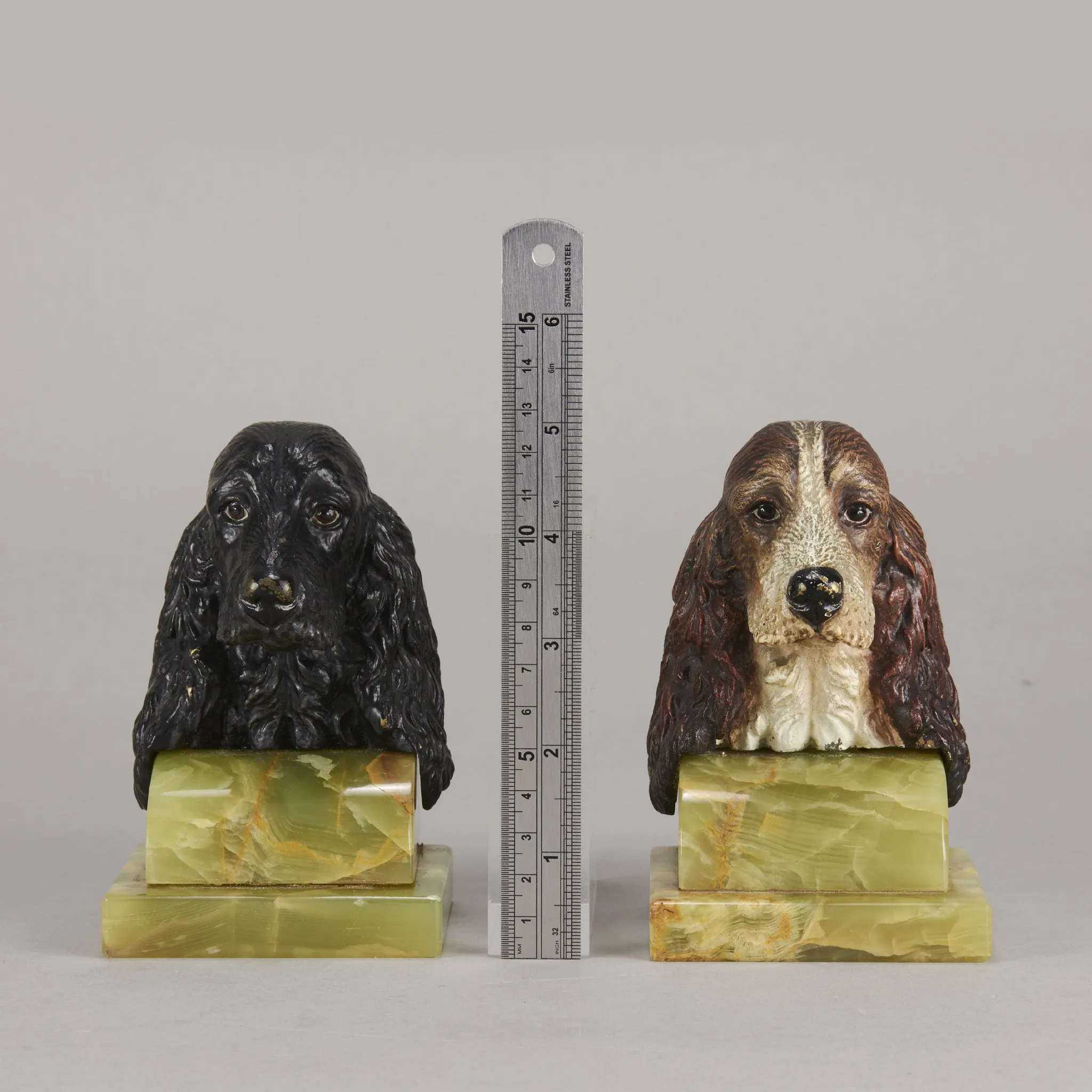 Vienna Bronze "Spaniels Bookends"