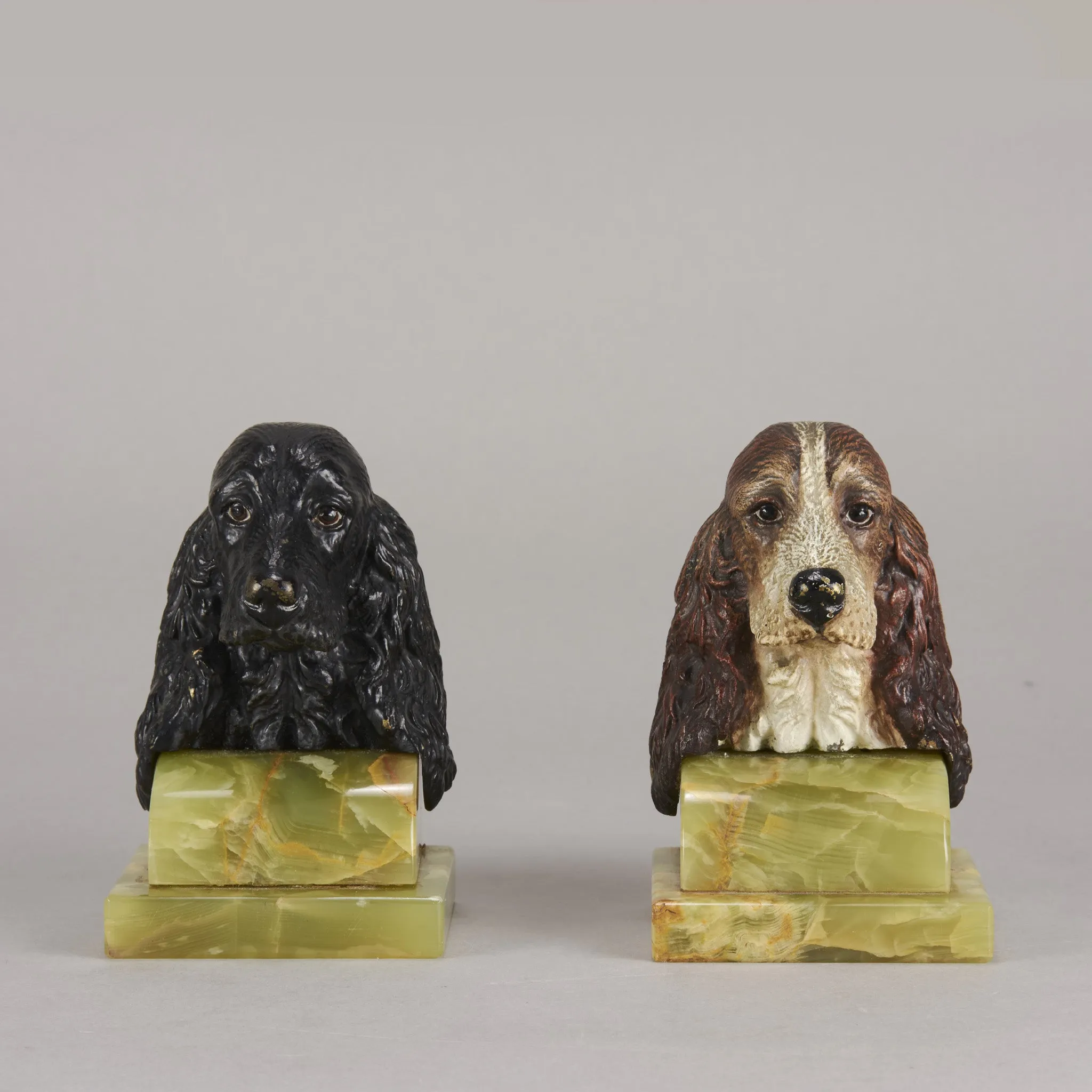 Vienna Bronze "Spaniels Bookends"