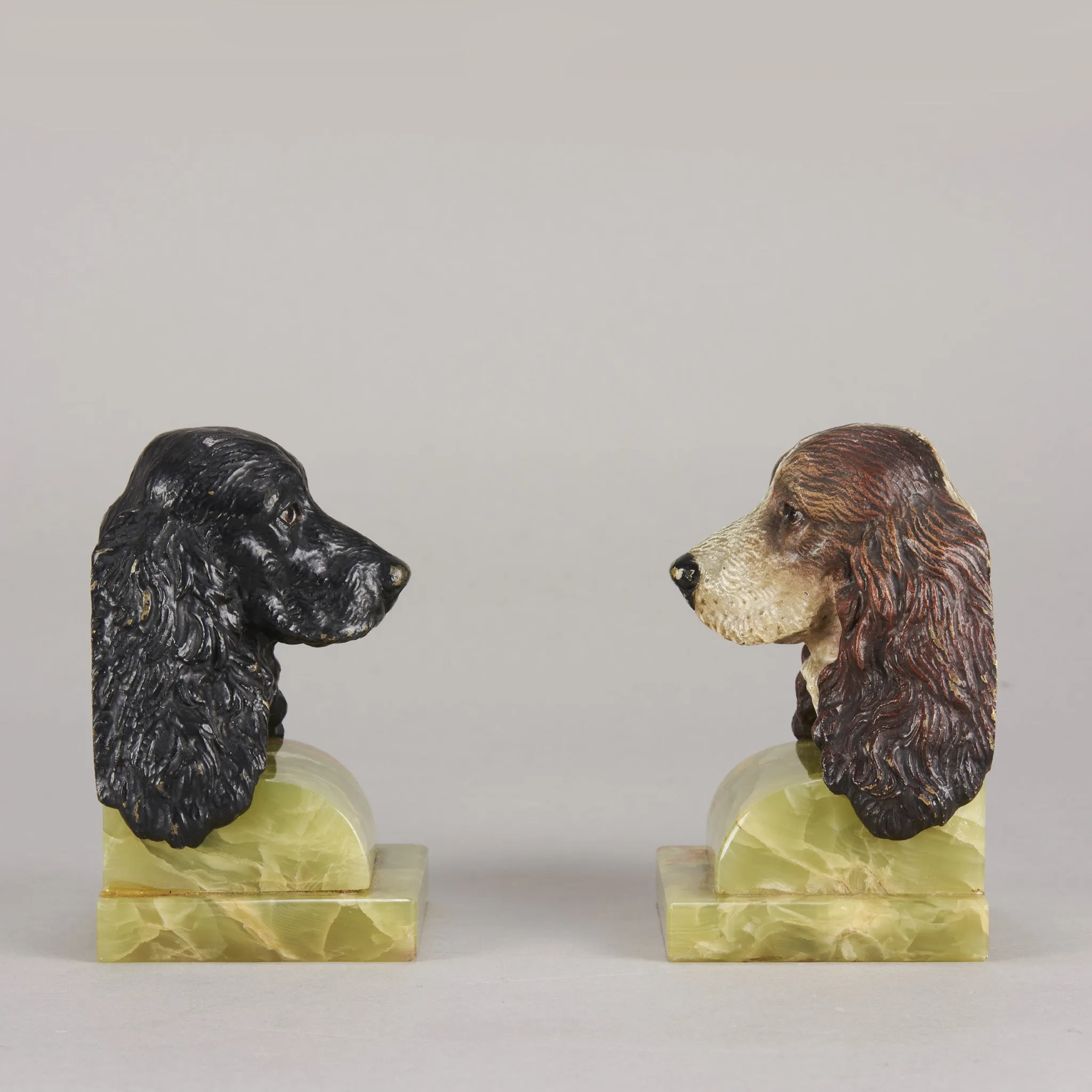 Vienna Bronze "Spaniels Bookends"