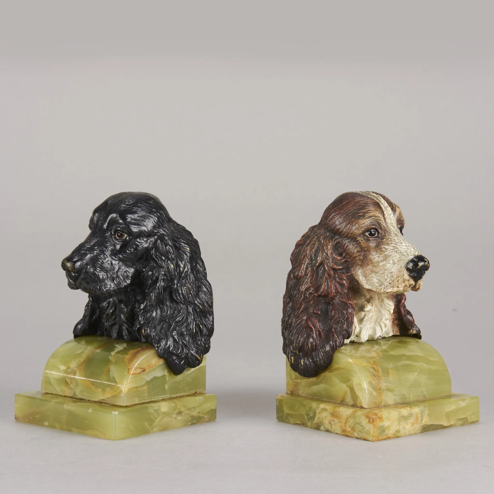 Vienna Bronze "Spaniels Bookends"