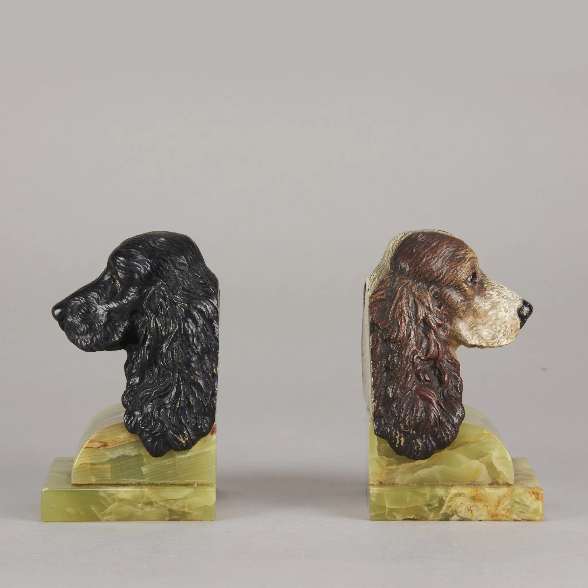 Vienna Bronze "Spaniels Bookends"