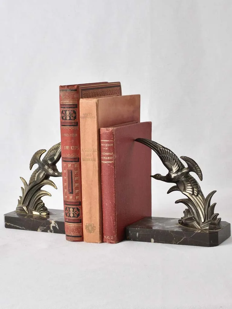 Vintage book ends w/ flying ducks 6"