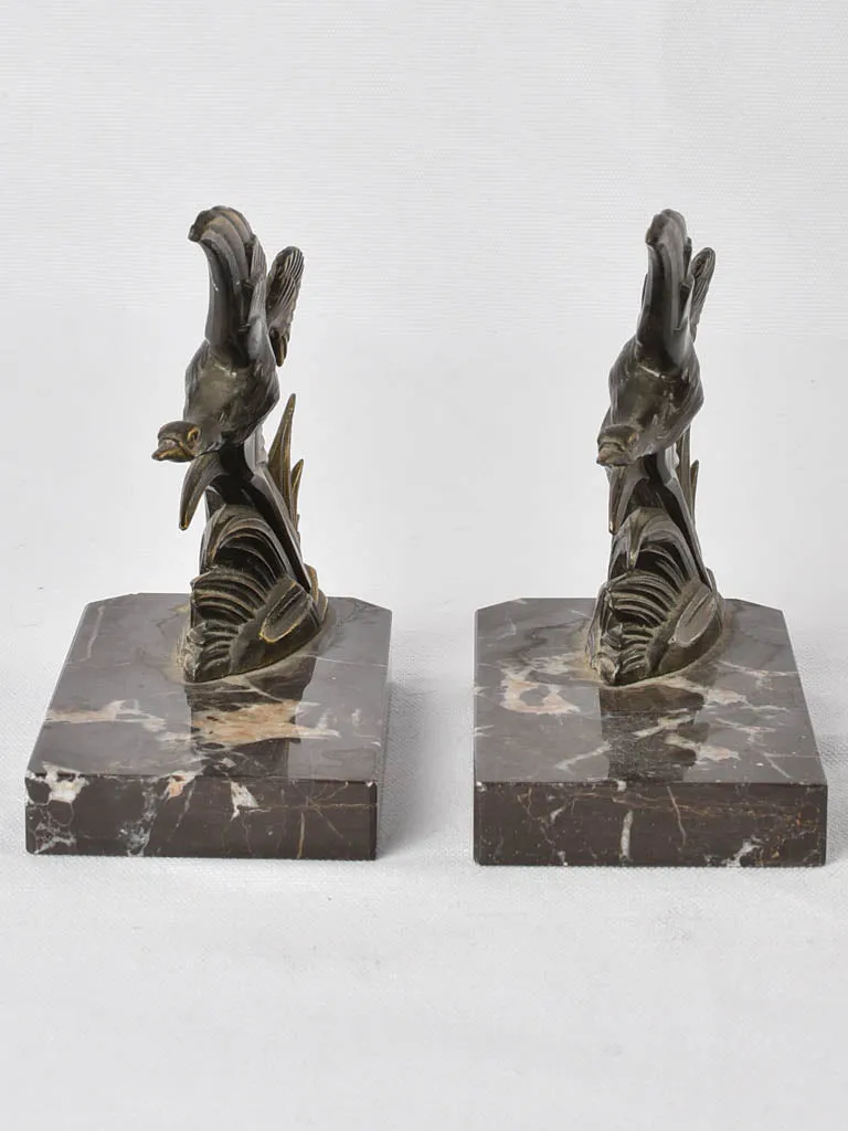 Vintage book ends w/ flying ducks 6"