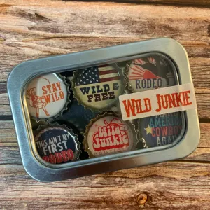 Western Bottle Cap Magnet Set