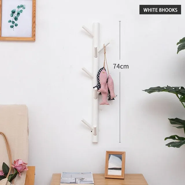 Wooden Hanging Coat Wall Rack