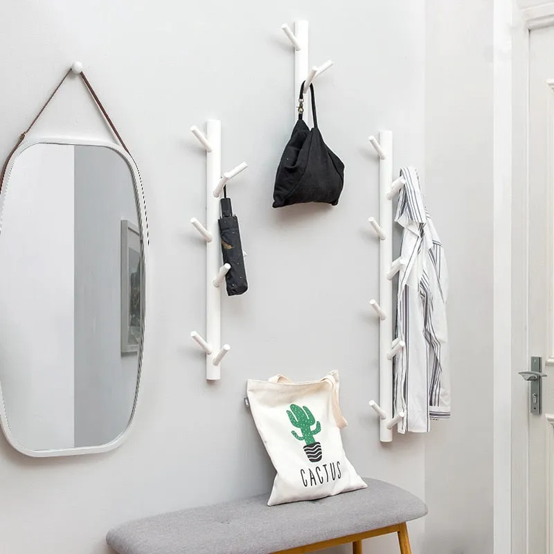 Wooden Hanging Coat Wall Rack