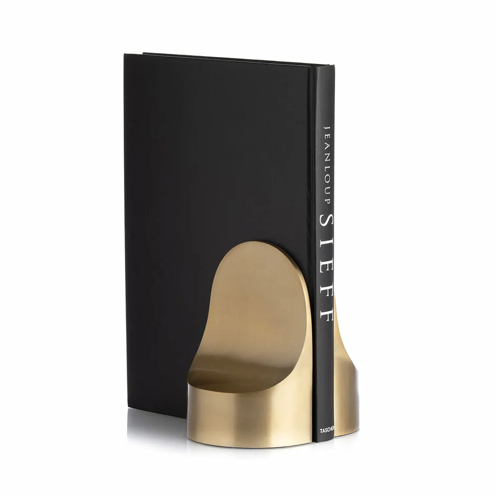 xlboom | emoji bookend set | brass