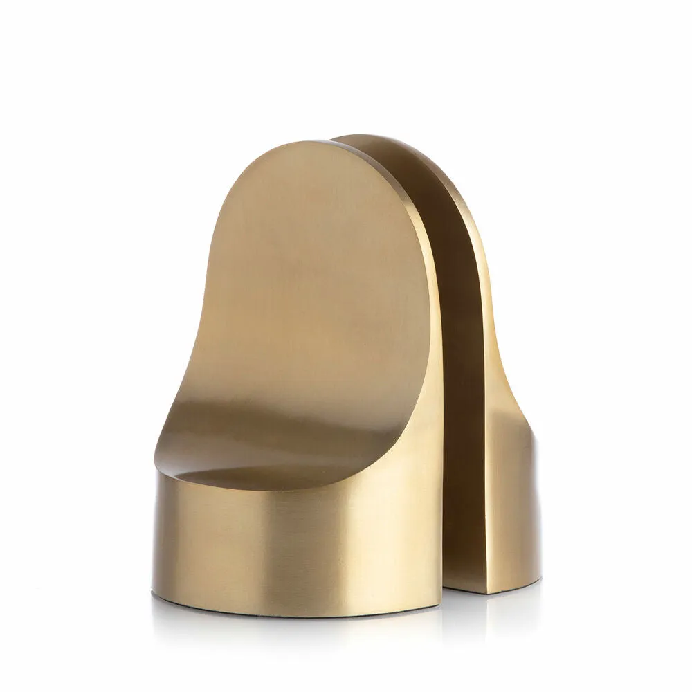 xlboom | emoji bookend set | brass