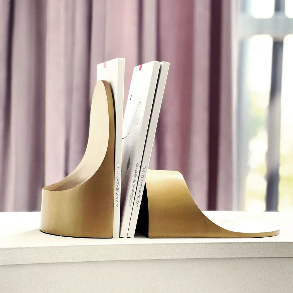 xlboom | emoji bookend set | brass