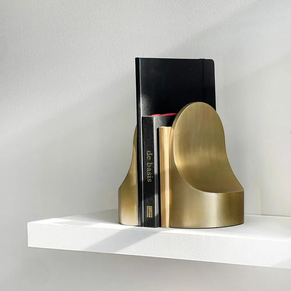 xlboom | emoji bookend set | brass