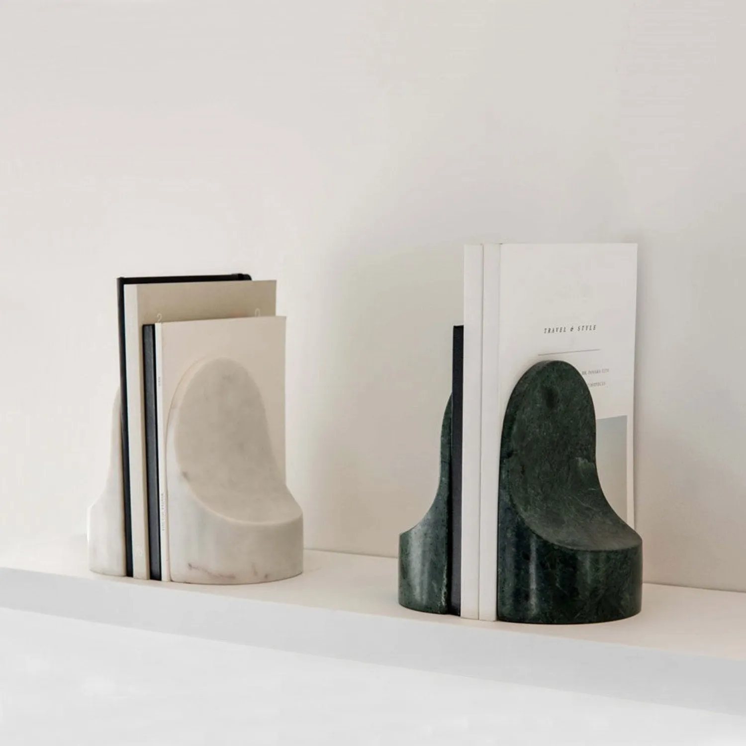 xlboom | emoji bookend set | green marble