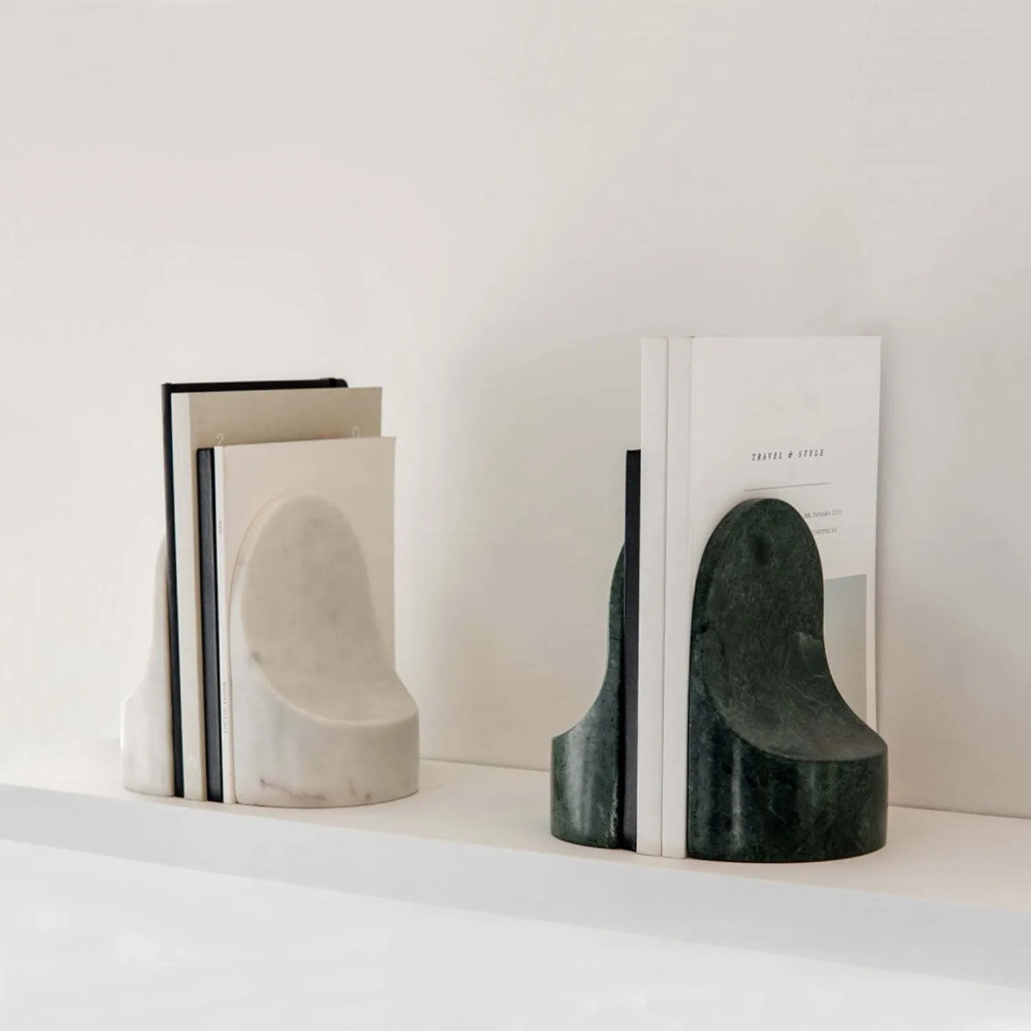 xlboom | emoji bookend set | white marble