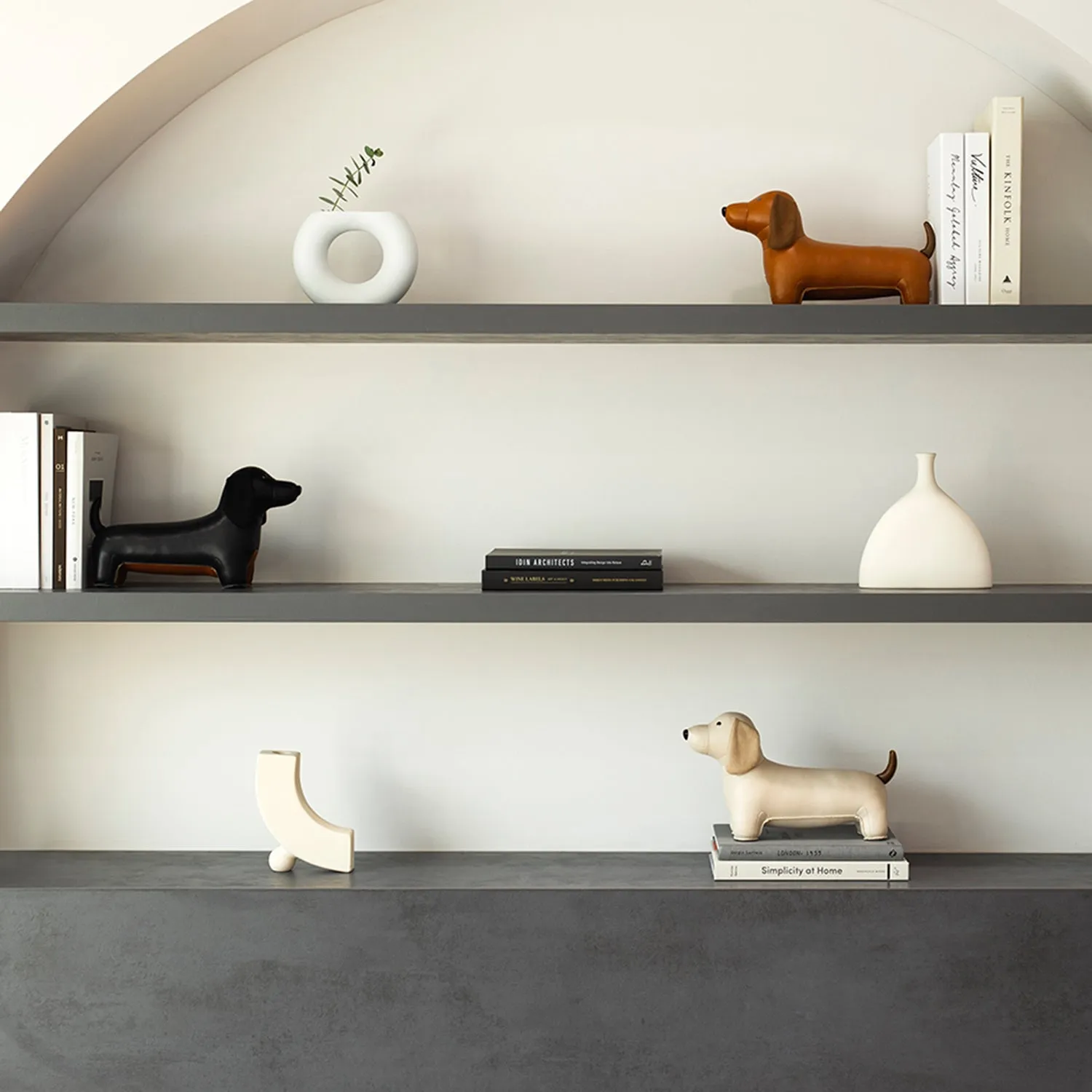 zuny | classic bookend | dachshund tan